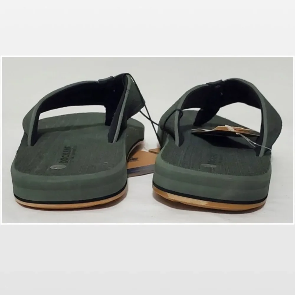 New Dockers Mens Flip Flops Premium Brushed EVA Outdoor Green Shoes Medium 8 9